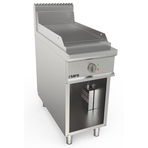 SARO Elektrogriddleplatte 400 mm breit Stand gerillt 
Modell LQ / FTE2BAR