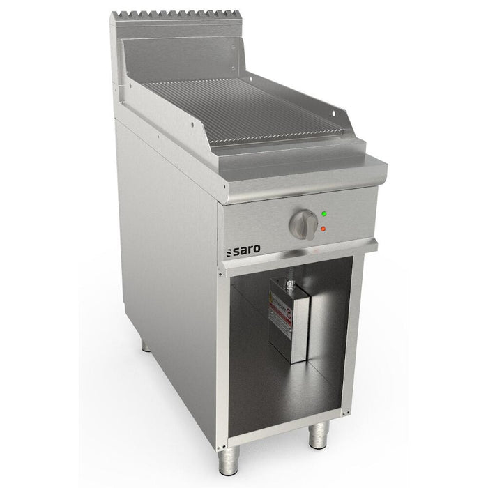 SARO Elektrogriddleplatte 400 mm breit Stand gerillt 
Modell LQ / FTE2BAR