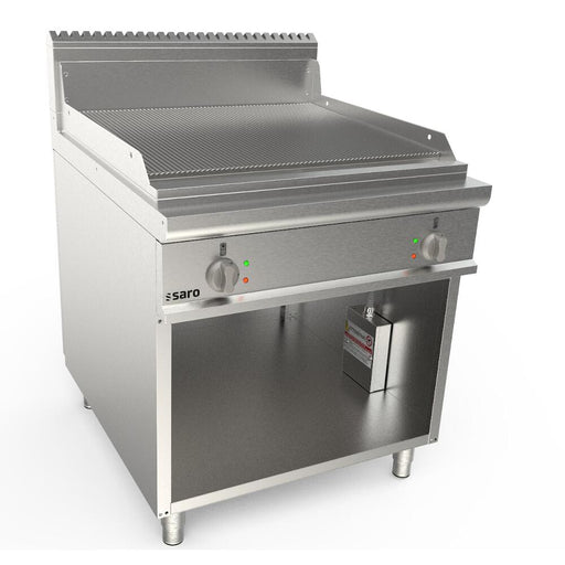 SARO Elektrogriddleplatte 800 mm breit Stand gerillt 
Modell LQ / FTG4BAR