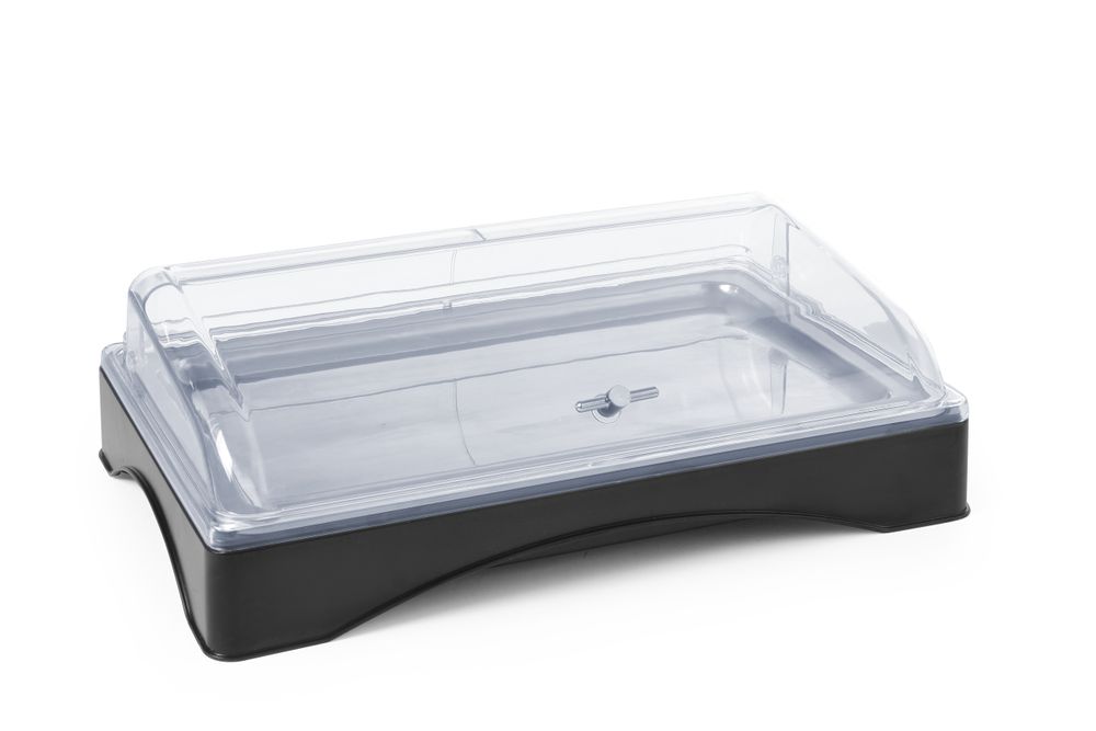 Rolltop-Display gekühlt - GN 1/1, HENDI, Set inkl. Kühlelement, 555x357x(H)175mm