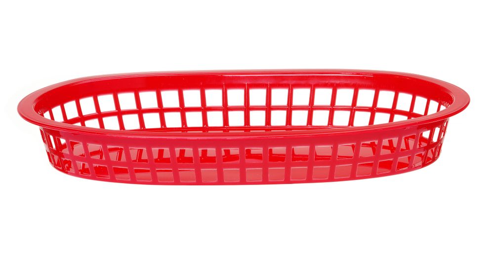 Servierkörbe im Fastfood-Stil, HENDI, Rot, 6 Stk., 272x175x(H)38mm