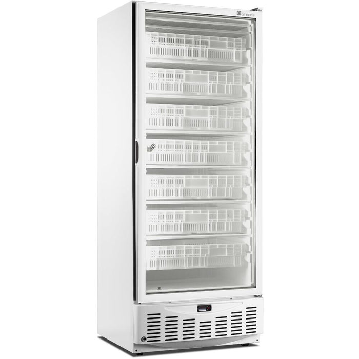 SARO Tiefkühlschrank mit Glastür - weiß, 
Modell MM5 N PV