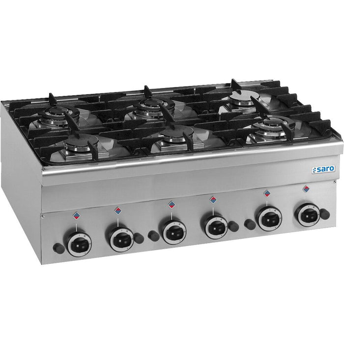SARO Gasherd 6 Brenner Auftisch 600 Line Modell G6S6 - ELB Gastro