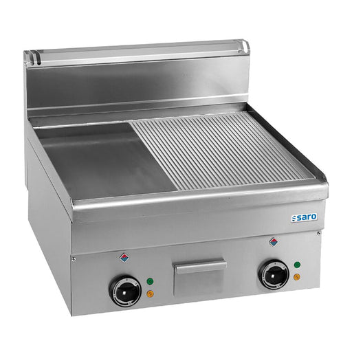 SARO Elektrogrillplatte 1/2 glatt 1/2 gerillt 600x600 Modell EFT66LR
