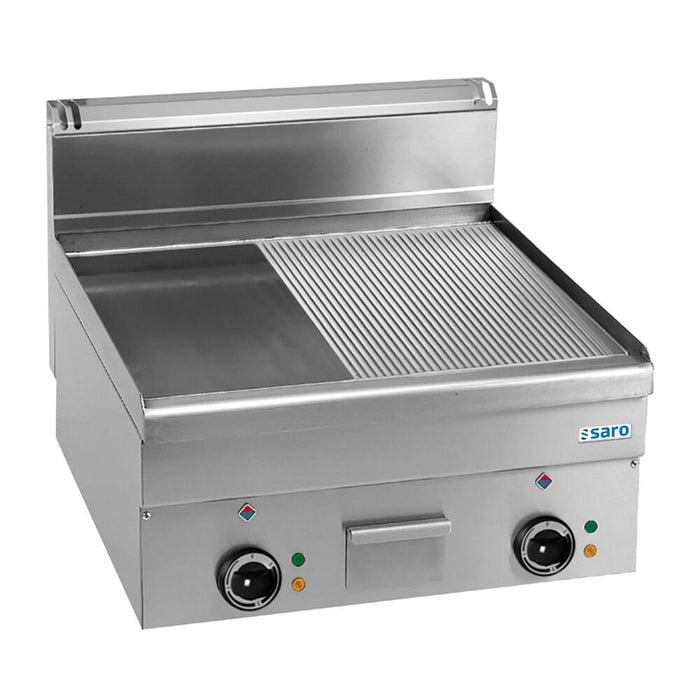 SARO Elektrogrillplatte 1/2 glatt 1/2 gerillt Tischmodell EFT66LR