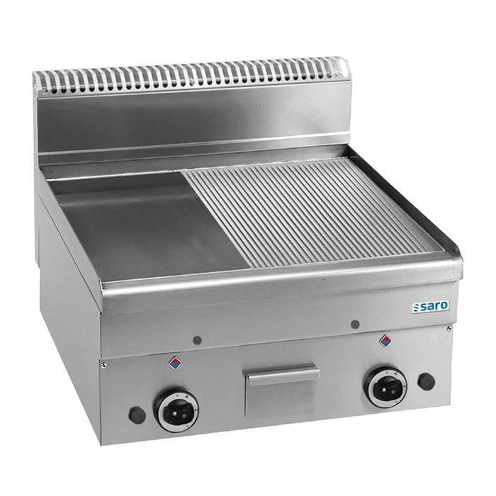 SARO Gasgrillplatte 1/2glatt 1/2gerillt Tischmodell GFT66LR