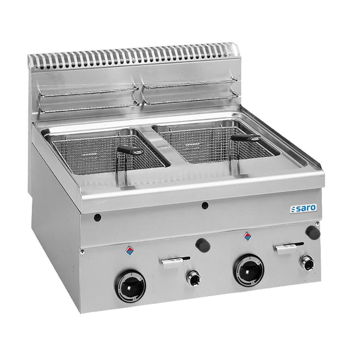 SARO Gas-Fritteuse 8+8 L Auftisch 600 Line Modell GF66