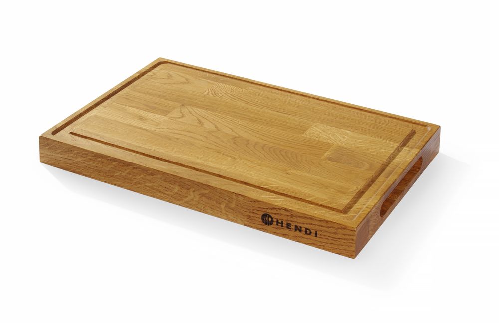 Servierbrett aus Eichenholz, HENDI, 420x280x(H)40mm