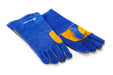 Hitzebeständige Handschuhe, Leder, HENDI, Blau, (L)410mm