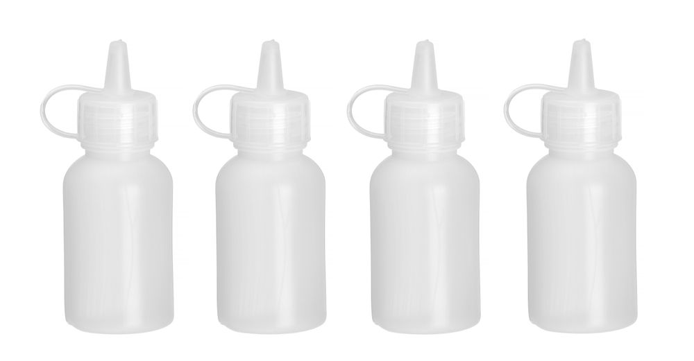 Mini-Spenderflaschen – 4er-Set, HENDI, 0,03L, Transparent, ⌀30x(H)85mm