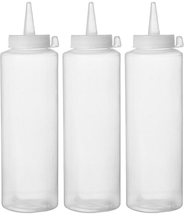 Spenderflaschen, 3er Set, HENDI, 0,7L, Transparent, 3 Stk., ⌀70x(H)240mm