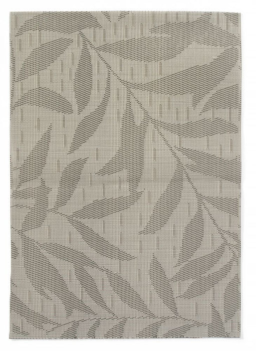 Platzset, Blätter, HENDI, Hellgrau, 6 Stk., 450x300mm