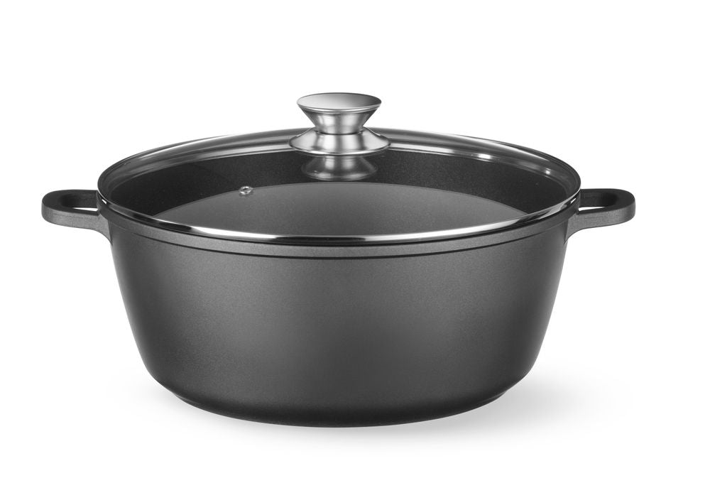 Kasserolle mit Antihaft-Beschichtung, HENDI, 7,5L, Schwarz, 387x310x(H)130mm