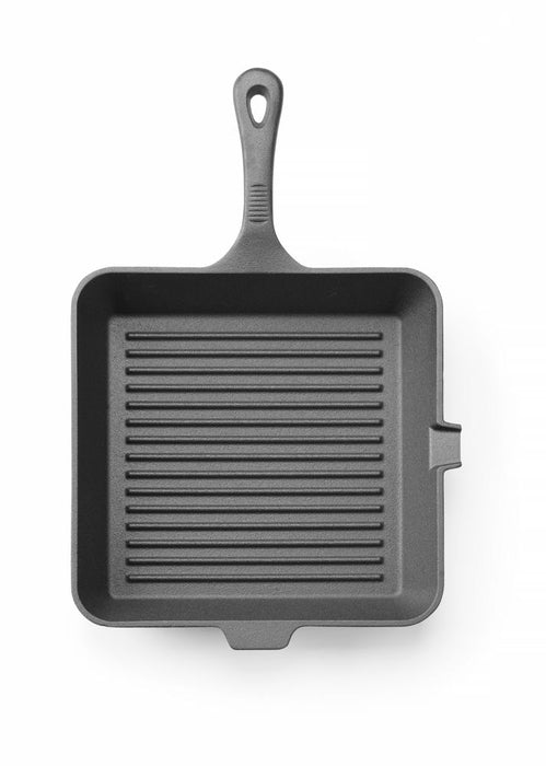 Gusseisen-Grillpfanne, HENDI, Schwarz, 250x250x(H)50mm, Quadratisch
