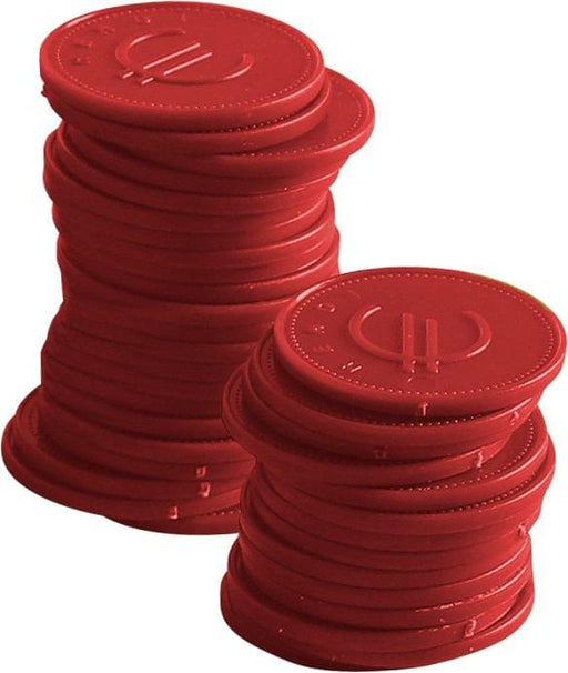 Pfandmünzen - 100 Stk., BarUp, Rot, 100 Stk., ⌀25mm