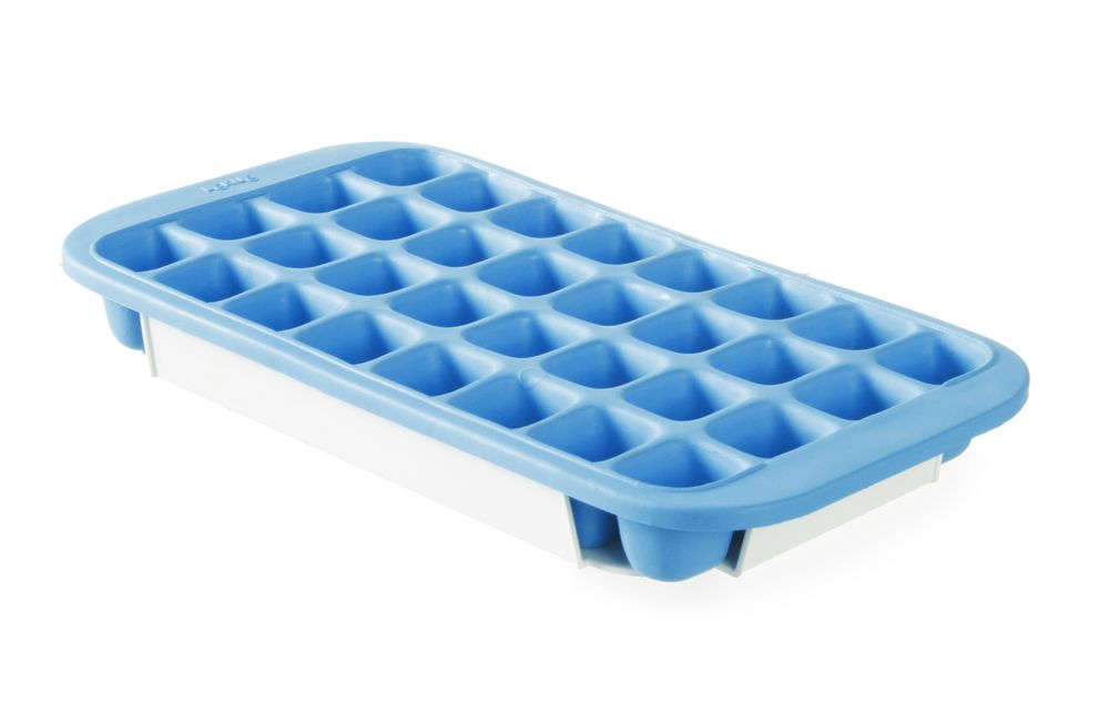 Eiswürfelform mit Deckel und Bodenwanne, BarUp, Blau, 337x170mm