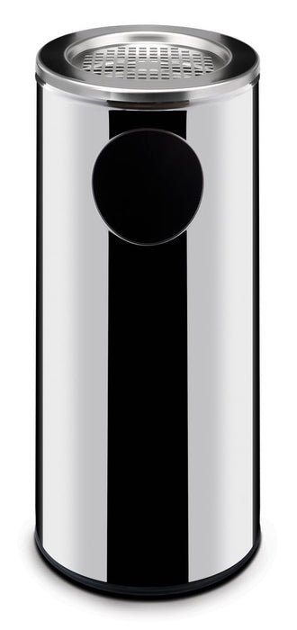 Mülleimer Standmodell mit Aschenbecher, HENDI, 33L, ⌀240x(H)660mm