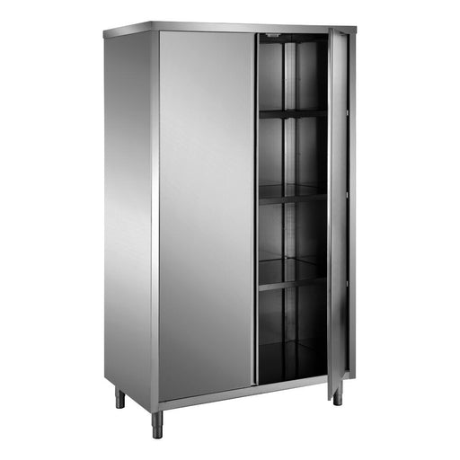 SARO Edelstahl-Lagerschrank mit 2 Flügeltüren, 1000x700 mm, AISI 430