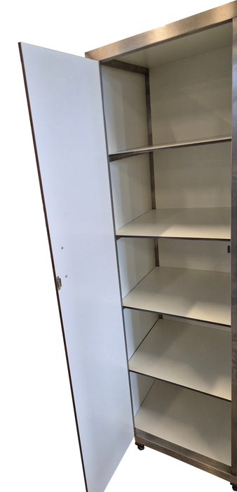 CombiSteel Edelstahl Porzellanschrank 2 Türen 5 Level 950