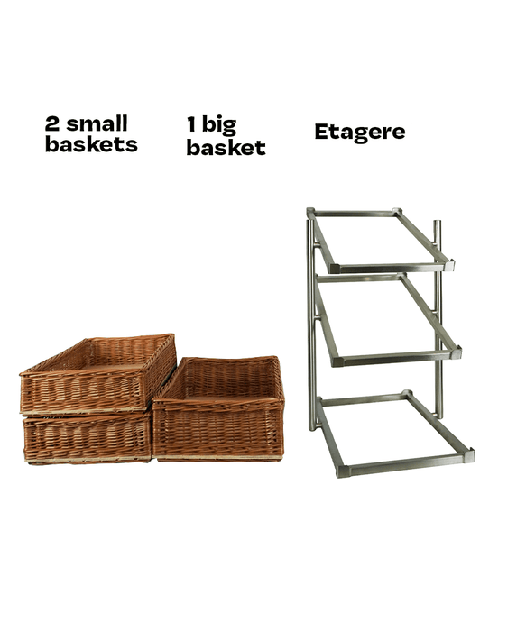 CombiSteel Brotkorb Etagere 3 Hoch Schmale Modell Inkl. Körbe