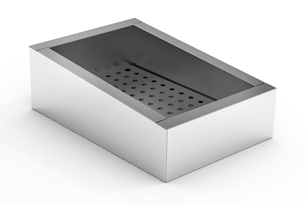 CombiSteel Gemahlenes Eis Behälter Schief 1/1 GN AISI 304 Wasserhahn An Der Bedienung Seite
