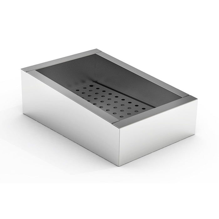 CombiSteel Gemahlenes Eis Behälter Schief 1/1 GN AISI 304 Wasserhahn An Der Bedienung Seite