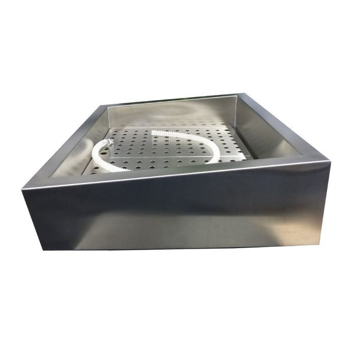 CombiSteel Gemahlenes Eis Behälter Schief 1/1 GN AISI 304 Wasserhahn An Der Bedienung Seite