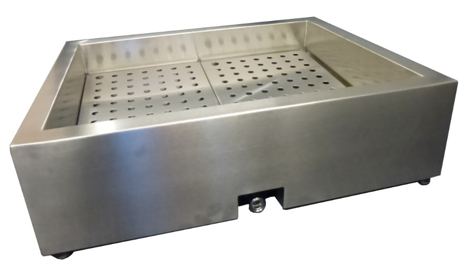 CombiSteel Gemahlenes Eis Behälter Schief 1/1 GN AISI 304 Wasserhahn An Der Bedienung Seite