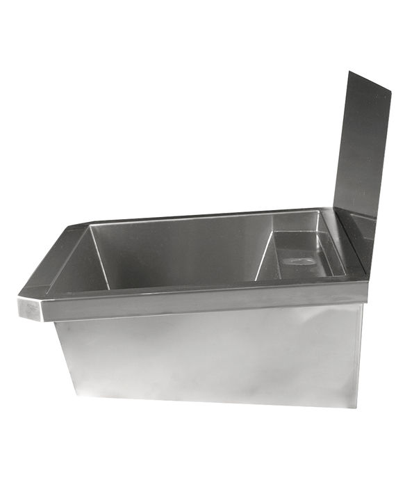 CombiSteel Edelstahl Waschbecken 1 Ablasshahn 600Mm Ablaufstopfen Und Schutzwand Inklusive, Exklusiv Hahn