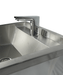 CombiSteel Edelstahl Waschbecken 1 Ablasshahn 600Mm Ablaufstopfen Und Schutzwand Inklusive, Exklusiv Hahn