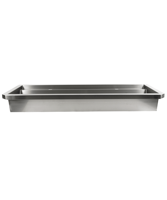CombiSteel Edelstahl Waschbecken 2 Ablasshahne 1200Mm Ablaufstopfen Und Schutzwand Inklusive, Exklusiv Hahne