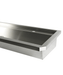 CombiSteel Edelstahl Waschbecken 4 Ablasshahne 2400Mm Ablaufstopfen Und Schutzwand Inklusive, Exklusiv Hahne