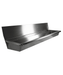 CombiSteel Edelstahl Waschbecken 3 Ablasshahne 1800Mm Ablaufstopfen Und Schutzwand Inklusive, Exklusiv Hahne
