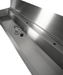 CombiSteel Edelstahl Waschbecken 3 Ablasshahne 1800Mm Ablaufstopfen Und Schutzwand Inklusive, Exklusiv Hahne