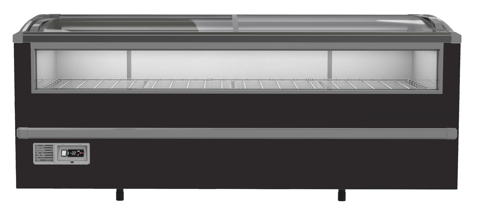 CombiSteel Supermarkt Tiefkühltruhe Schwarz 2125 Manuelles Auftauen | 7072.0030