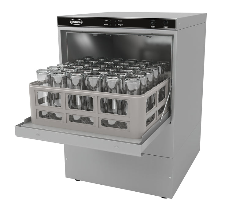 CombiSteel Gläserspülmaschine Ent 400-230 Dp Dde Mit Abwasserpumpe Und Spülmitteldosierer