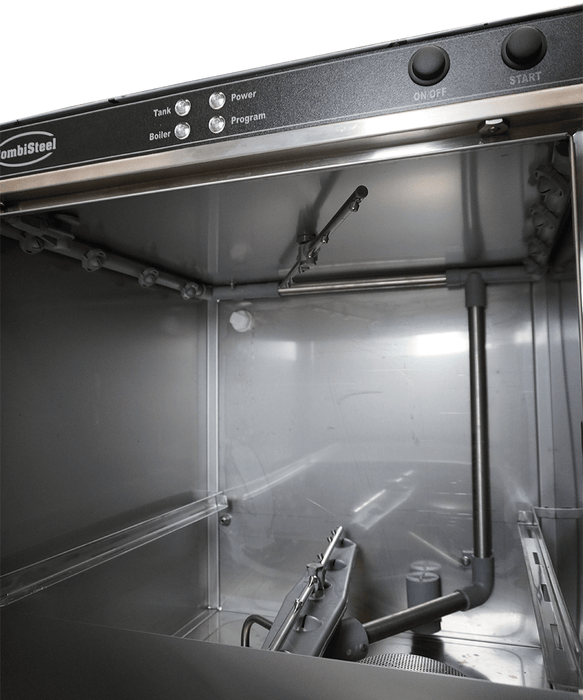 CombiSteel Geschirrspülmaschine Frontbedienung Ent 500-230 Dp Dde Mit Abwasserpumpe Und Spülmitteldosierer
