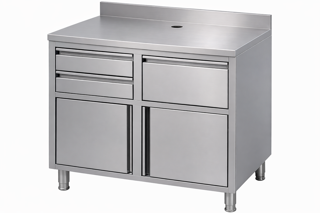 CombiSteel Edelstahl Kaffee Arbeitstisch 1250 × 600 × 1150