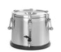 Isolierter tragbarer Behälter - mit Ablasshahn, HENDI, Profi Line, 15L, Silber, ⌀330x(H)280mm