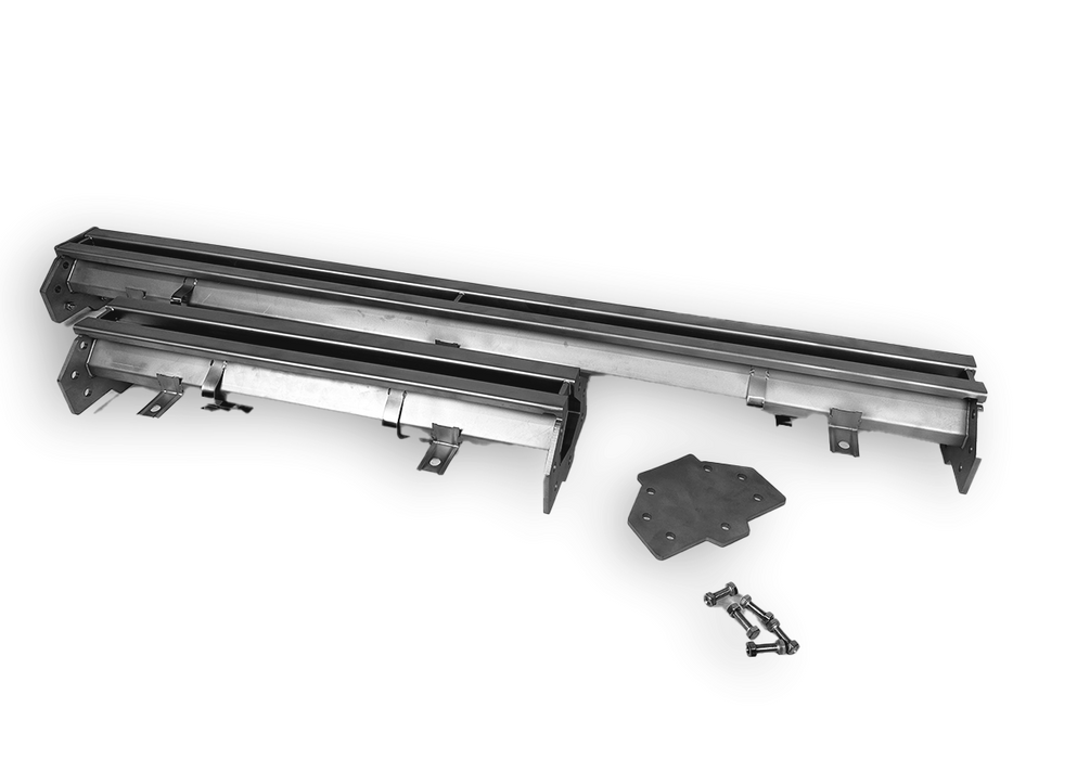CombiSteel Edelstahlabfluss 300 × 265 Mit 2 Ausgängen Für Schlitzrinne