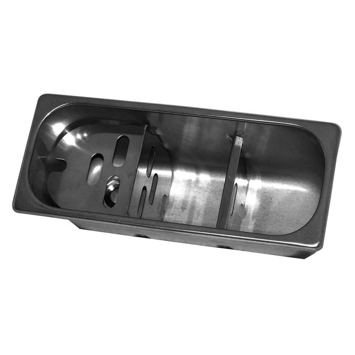 CombiSteel Spülbecke Für Eislöffel 270 × 110 × 120 Mit Wasserablaufloch, Wasseranschluss Und Überlaufrohr | 7108.0005