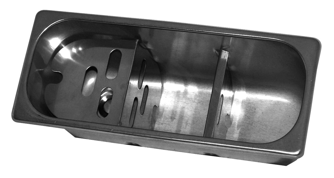 CombiSteel Spülbecke Für Eislöffel 270 × 110 × 120 Mit Wasserablaufloch, Wasseranschluss Und Überlaufrohr | 7108.0010