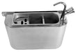 CombiSteel Spülbecke Für Eislöffel Mit Wasserhahn 410 × 120 × 270 Mit Wasserablaufloch, Wasseranschluss Und Überlaufrohr