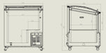 CombiSteel Tiefkühltruhe Glasdeckel 198 L