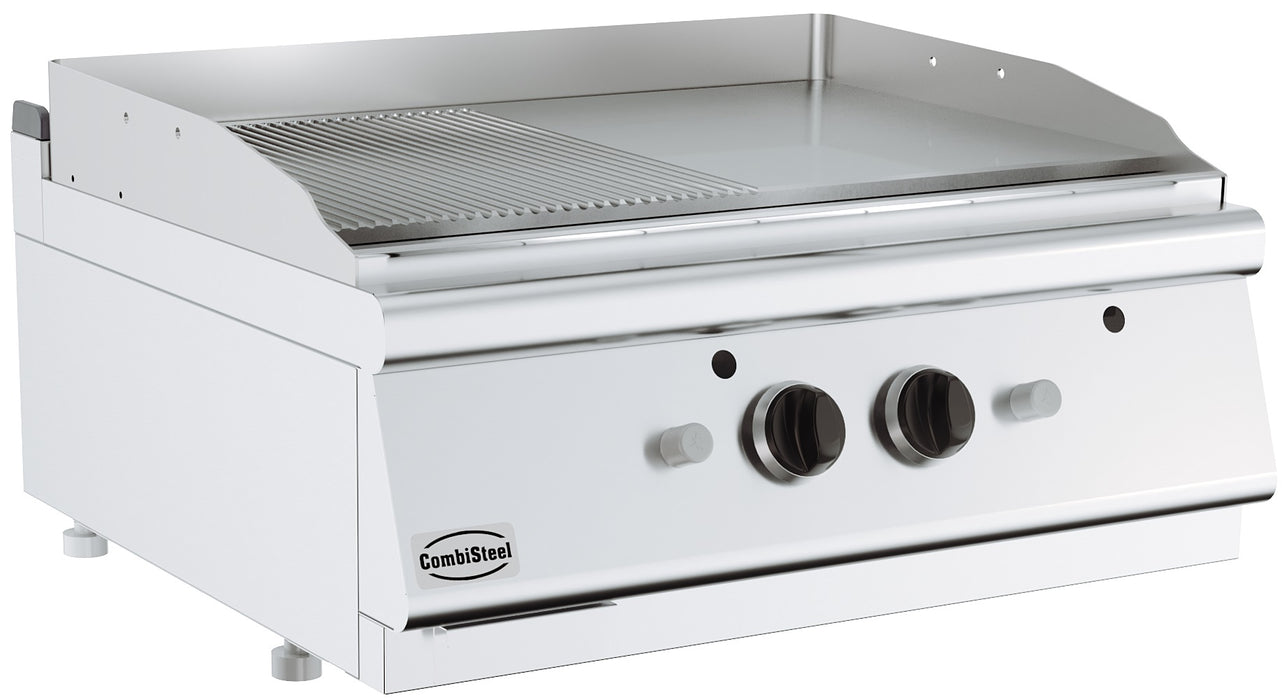 CombiSteel BASE 700 El. Grillplatte Chrom/Gerillt