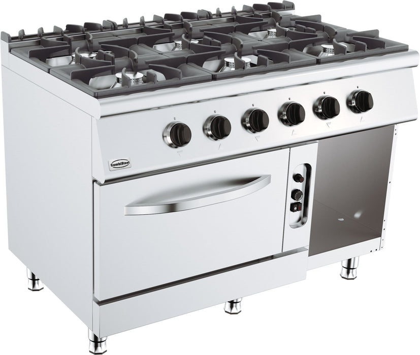 CombiSteel BASE 700 Gasherd 6 Brenner Mit Gasbackofen