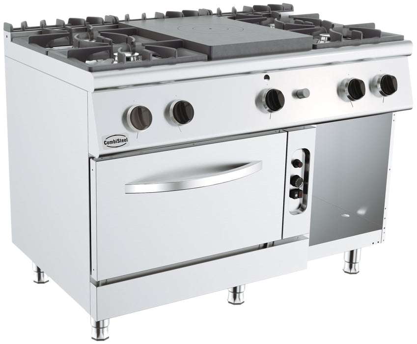 CombiSteel BASE 700 Glühplattenherd 4 Brenner Gasbackofen