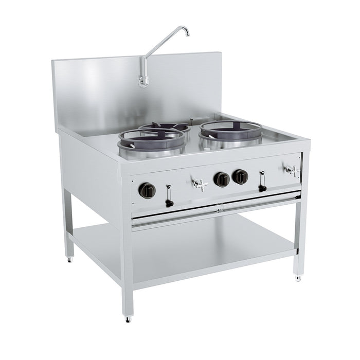 CombiSteel Gas Woktisch 2 × 17Kw + 1 × 9Kw