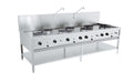 CombiSteel Gas Woktisch 4 × 17Kw + 3 × 9Kw
