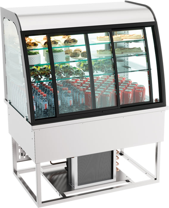 CombiSteel Einbaukühlvitrine 200L Schiebetüren